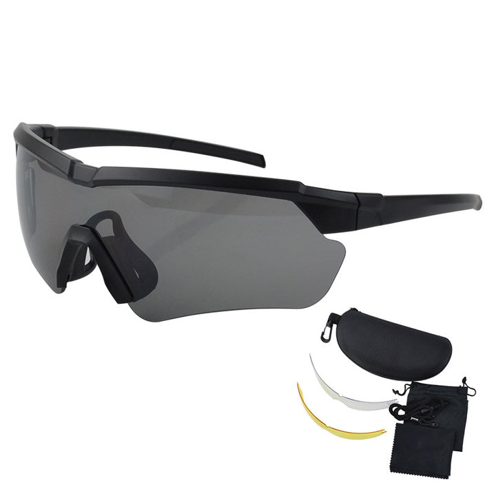 Tactical wraparound performance sunglasses with interchangeable lenses Bowlift