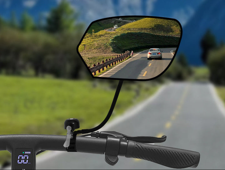 adjustable full-rotation handlebar rearview mirror with anti-glare convex glass Bowlift