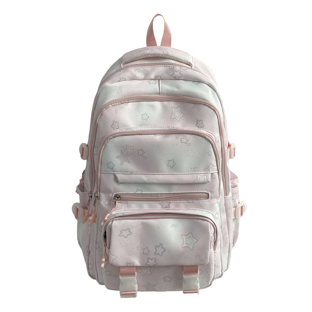 Star-Patterned School Backpack