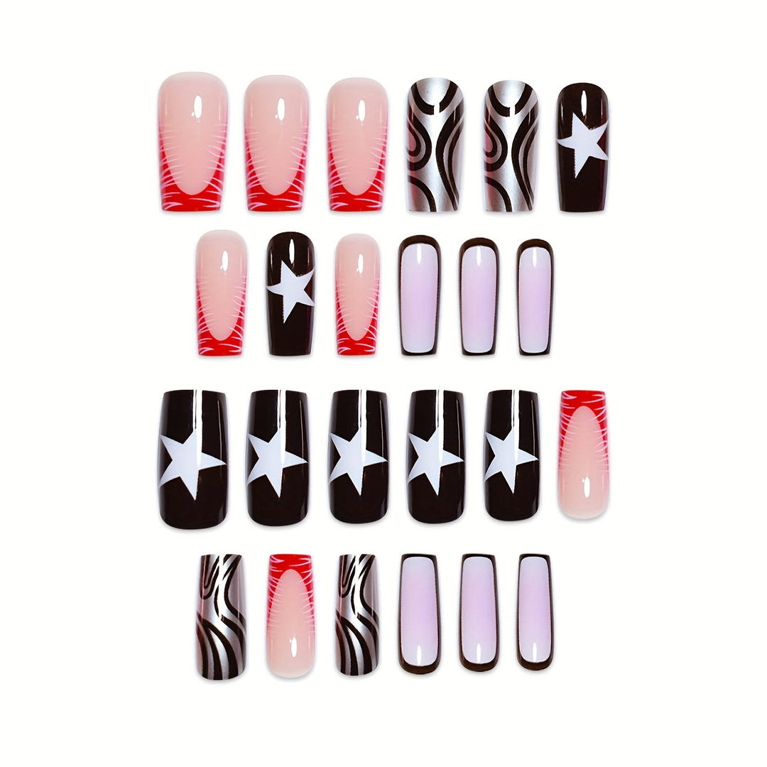 Creative Artistic Press-On Nails Bowlift