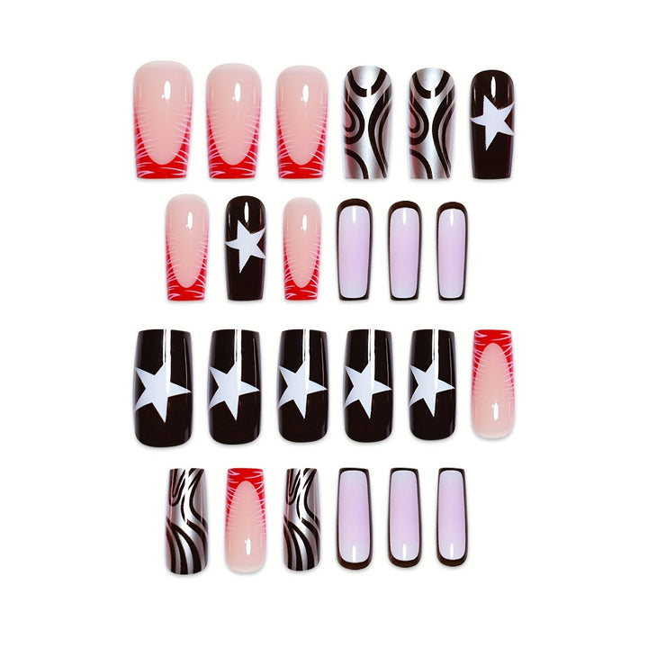 Creative Artistic Press-On Nails Bowlift