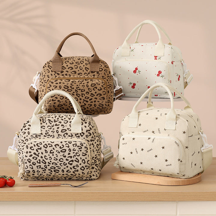 Insulated Lunch Bag with Stylish Zebra Print Bowlift