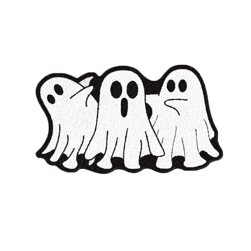 Ghost-Themed Plush Bath Mat Bowlift