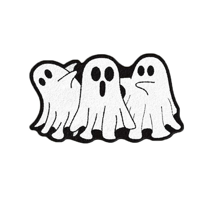 Ghost-Themed Plush Bath Mat Bowlift
