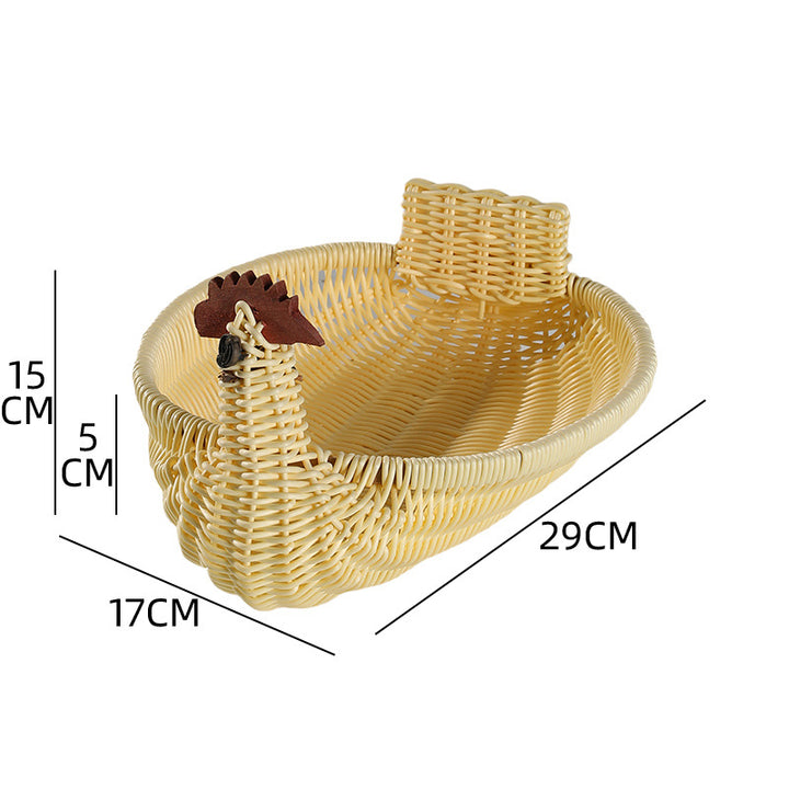 Decorative Woven Duck-Shaped Storage Basket Bowlift