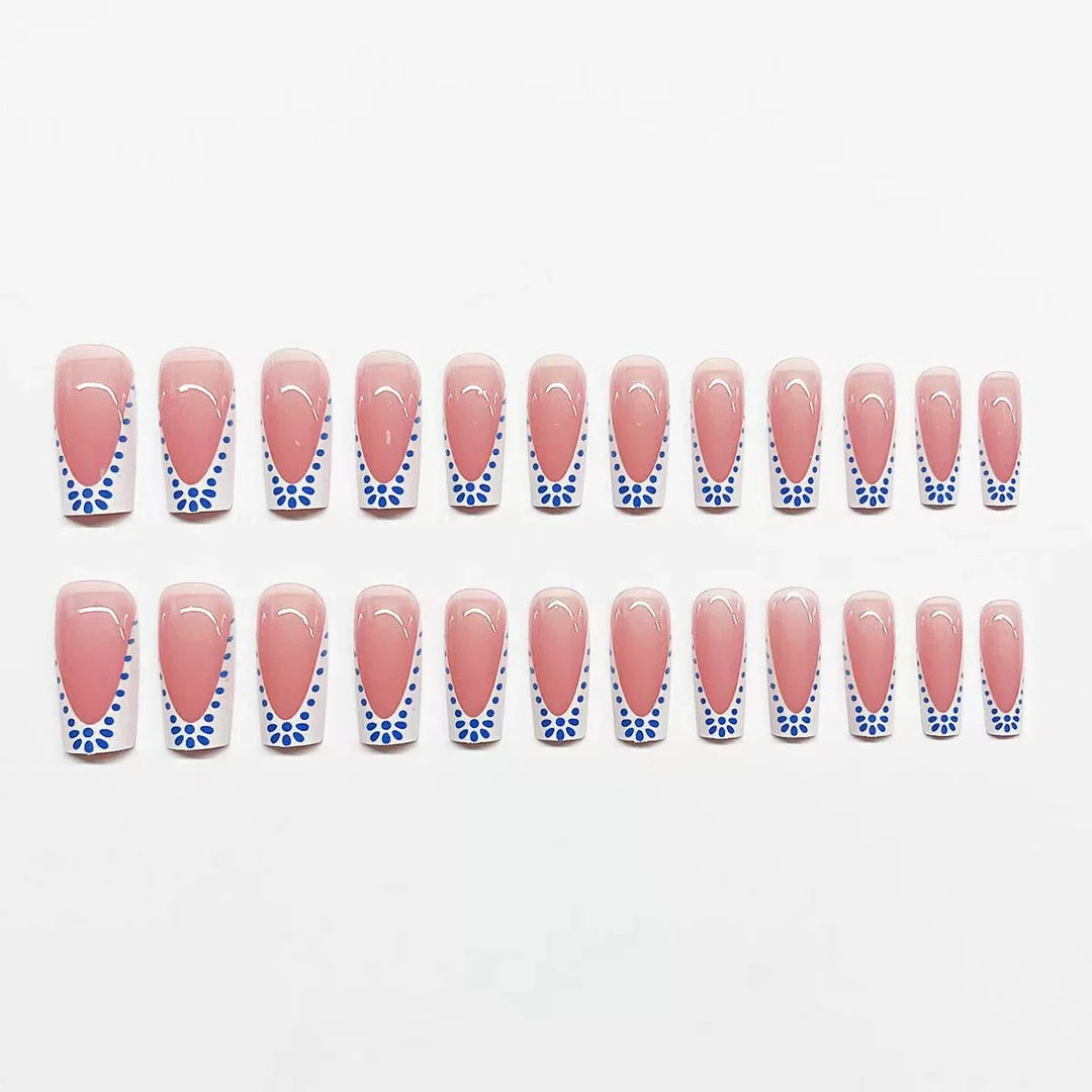 Artistic French Tip Nail Design Bowlift