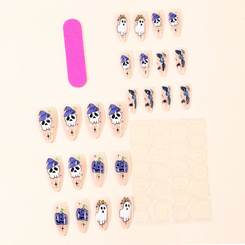 Spooky Themed Stiletto Nail Art Extensions Bowlift