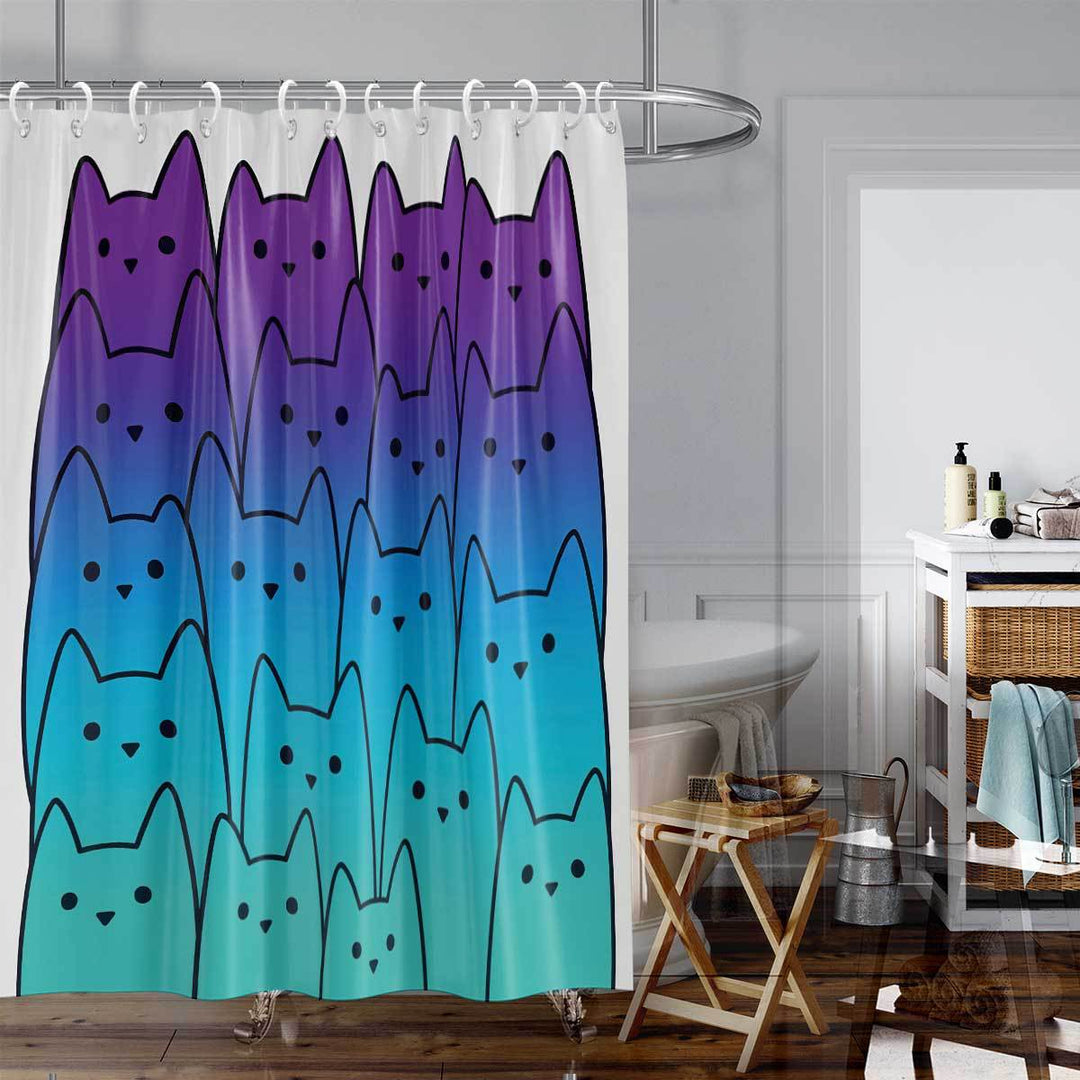 Decorative Shower Curtain Bowlift