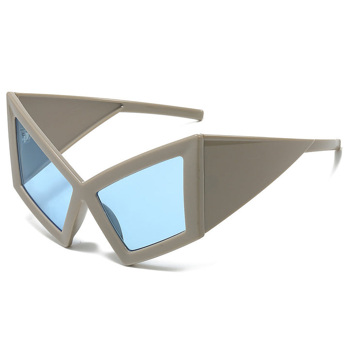 Futuristic Geometric Shield Sunglasses Bowlift