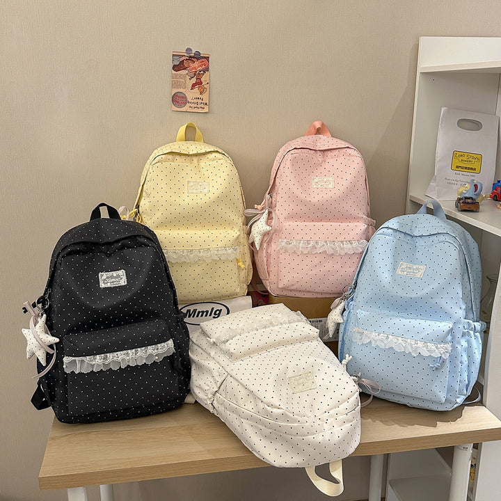 Cute Polka Dot Casual Backpack Bowlift