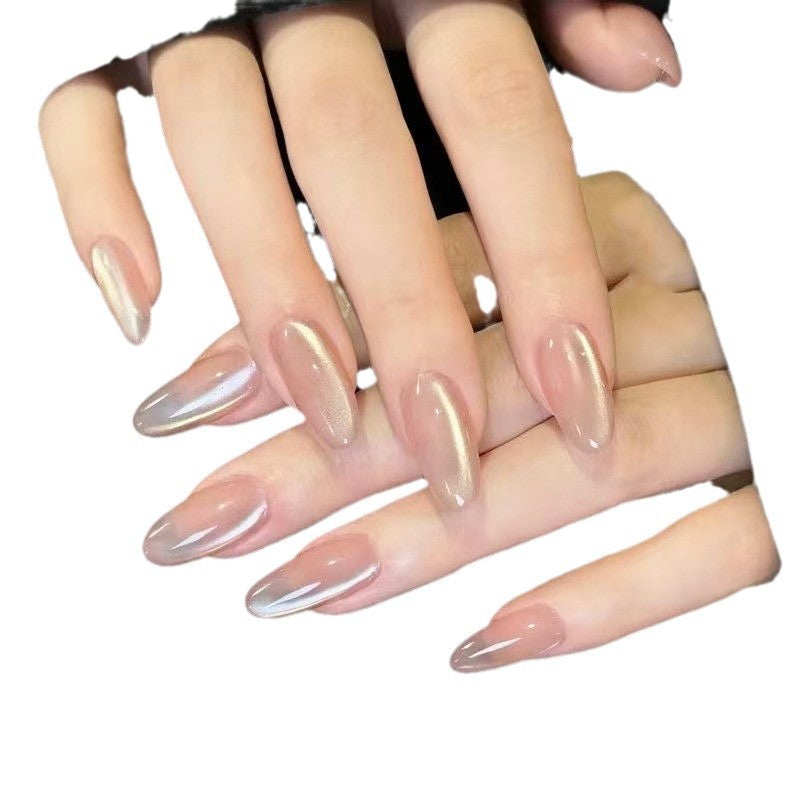 Glossy Almond-Shaped Nail Extensions Bowlift