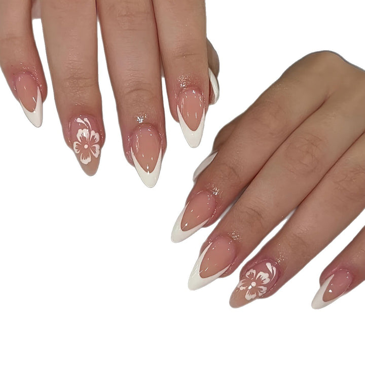 Stylish Floral Accent Nail Art Bowlift