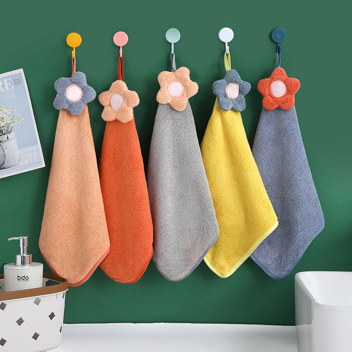 Women's terry kitchen towel with floral appliqué Bowlift