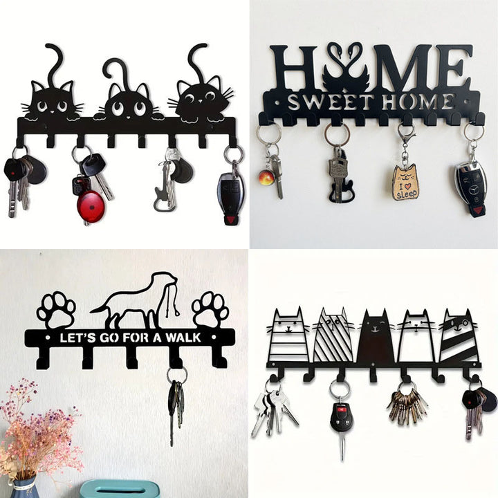 Metal key holder with cat design Bowlift