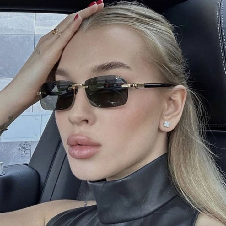 Women's sunglasses with elegant metal frame and stylish wood details Bowlift