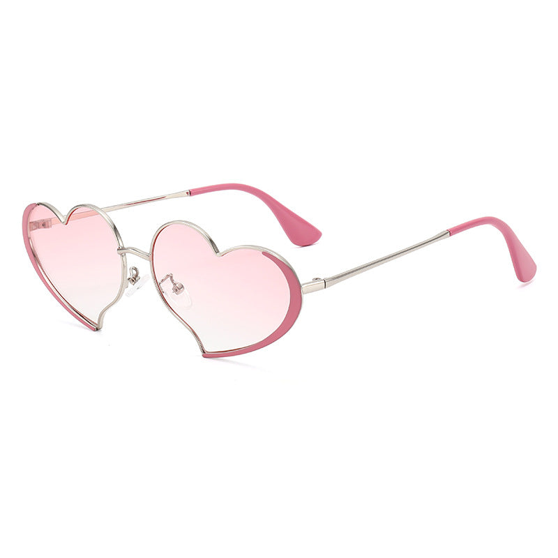 Ladies heart-shaped sunglasses with glamorous frame Bowlift