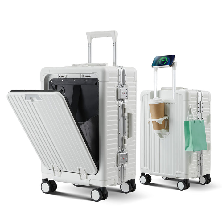 Unisex Smart Hard Shell Travel Suitcase Bowlift