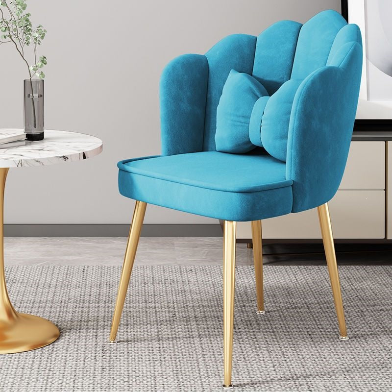Modern Accent Chair with Gold Legs Bowlift