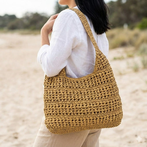 Handmade Macrame Hobo Bag Bowlift