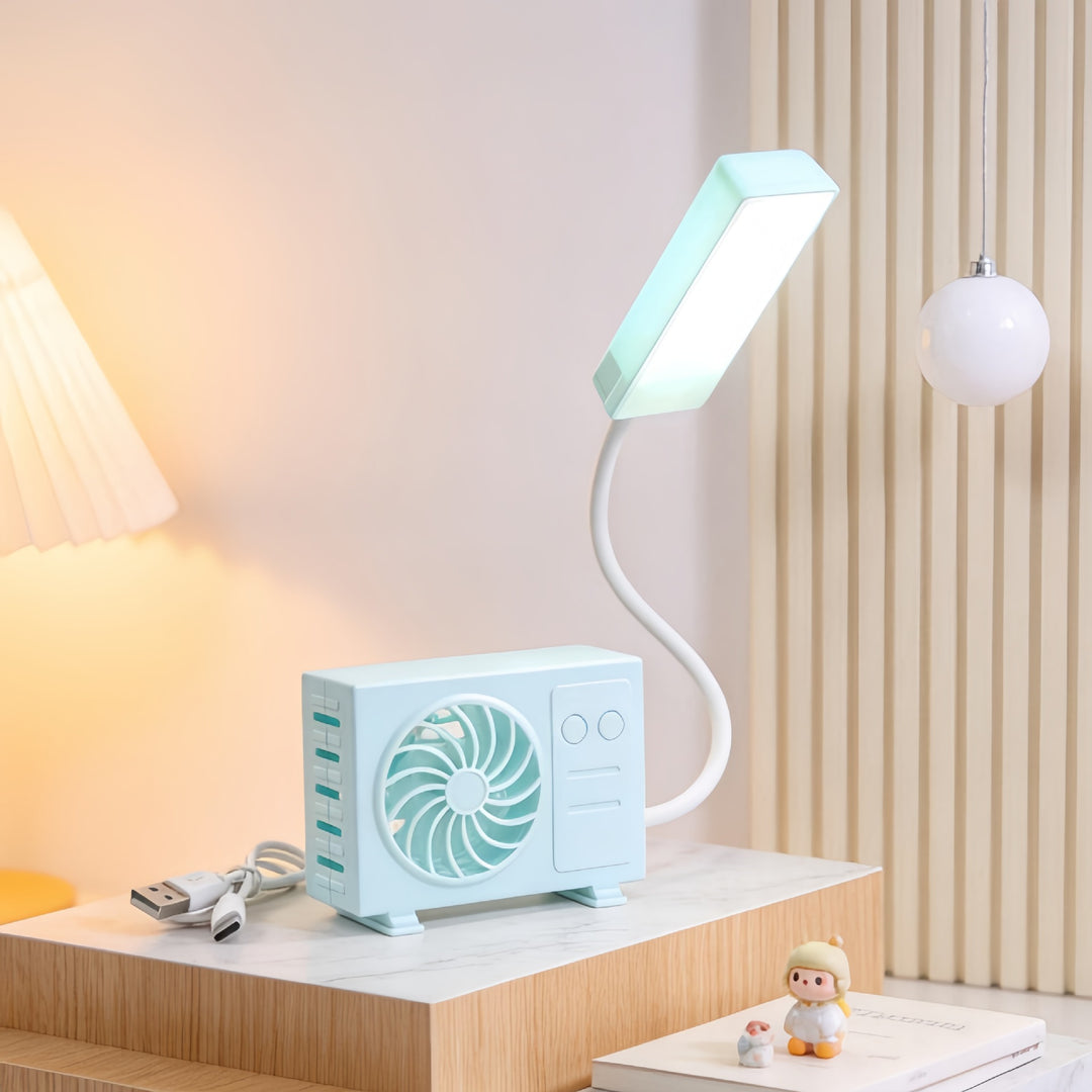 Women's USB table fan with LED lighting Bowlift