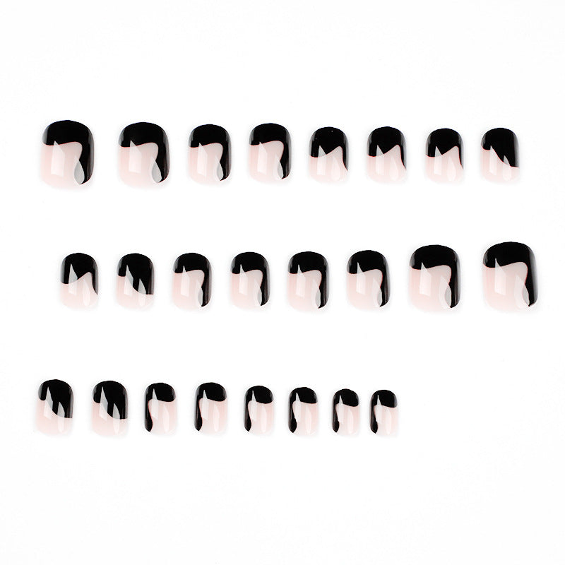 Artful nail art with elegant wave pattern and modern accents Bowlift
