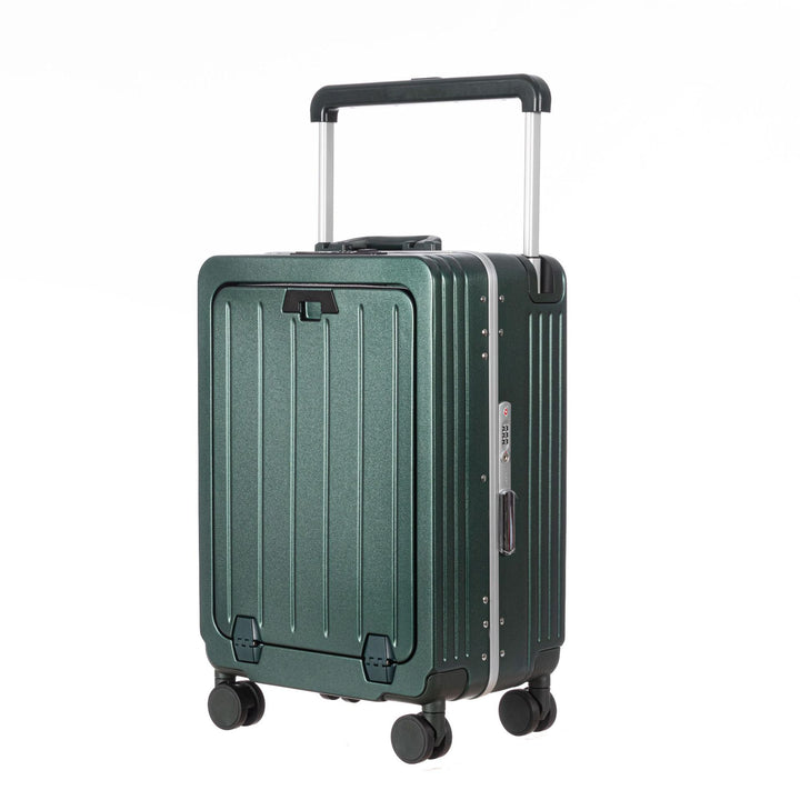 Unisex Compact Aluminum Hard Shell Carry-On Suitcase Bowlift