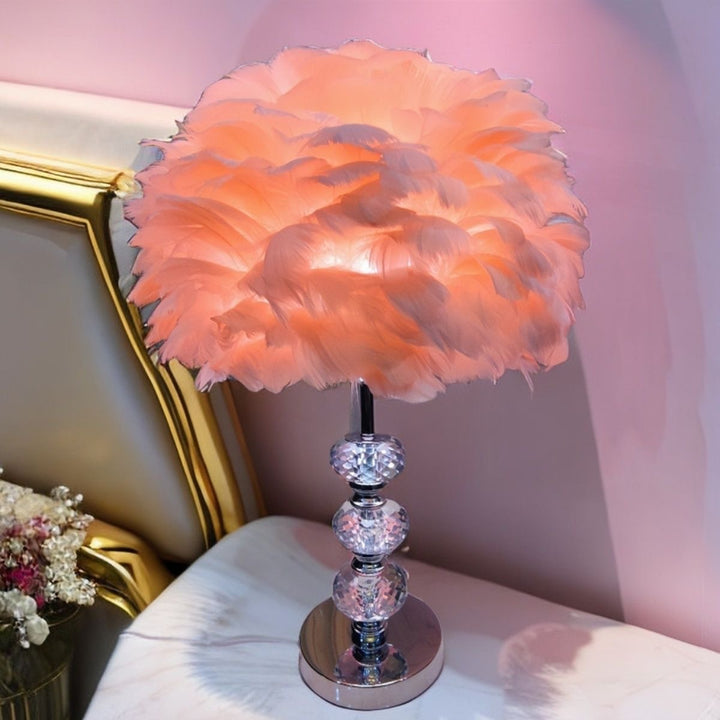 Feathered Decorative Table Lamp