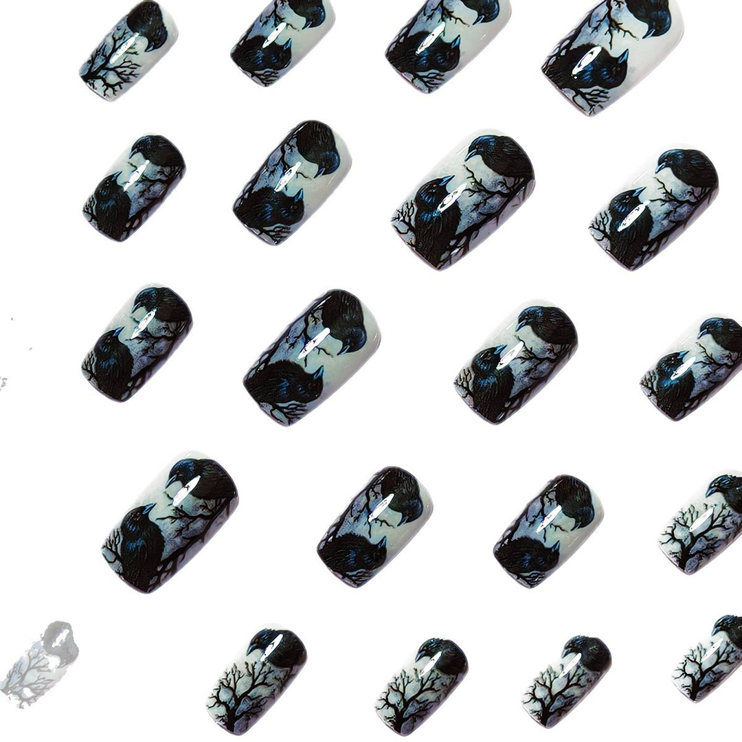 Creative Art Nails in the Elegant Crow Design Bowlift