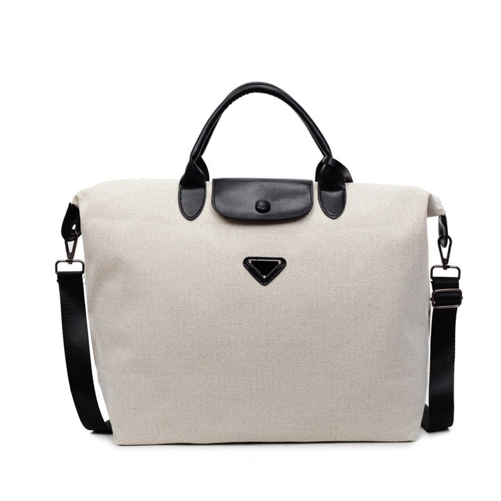 Multi-Pocket Canvas Weekend Tote