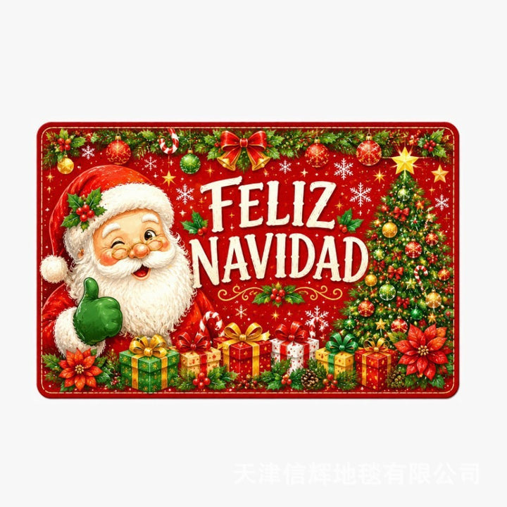 Festive Christmas-Themed Door Mat Bowlift