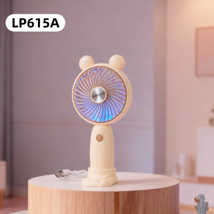 Women's portable hand fan with LED display Bowlift