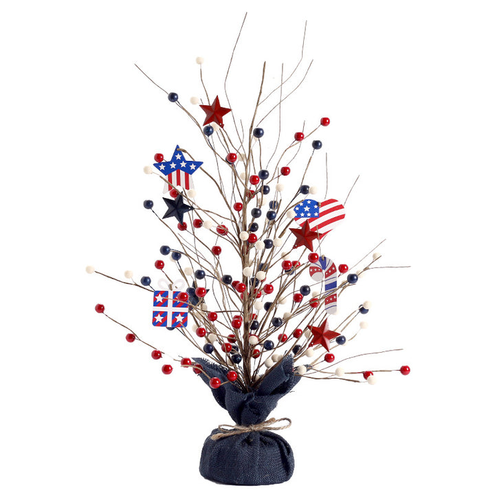 Unisex rustic table arrangement with star and berry branches as focal decoration Bowlift