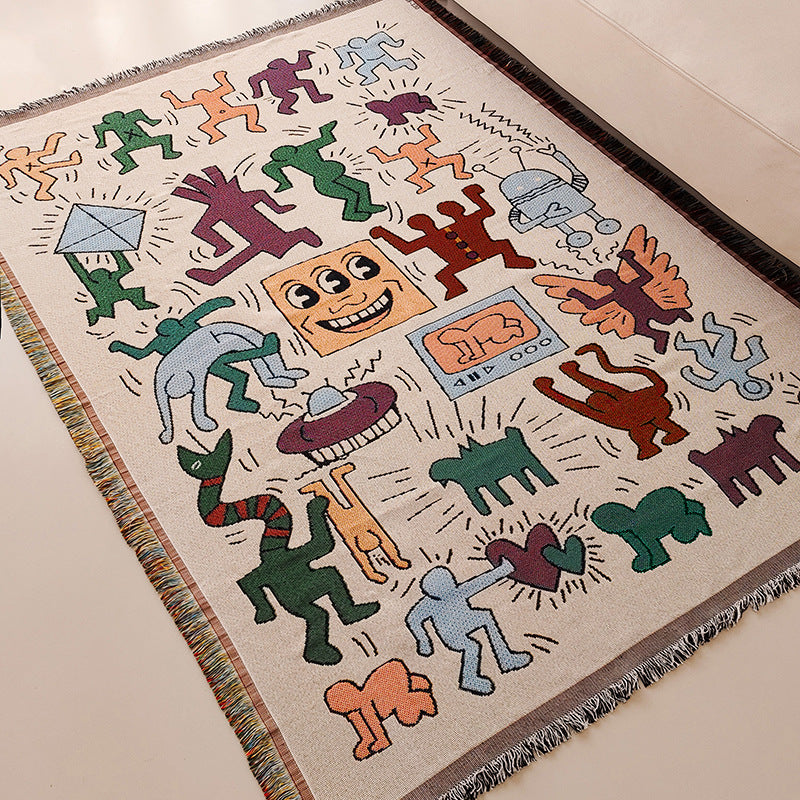 Whimsical Artistic Tapestry Throw Blanket