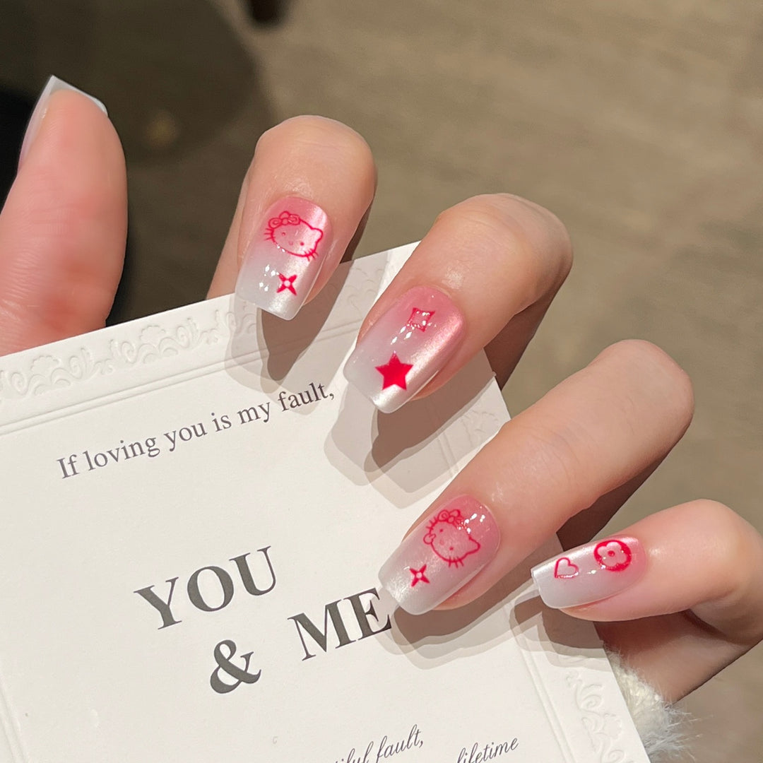 Artistic Press-On Nails Bowlift