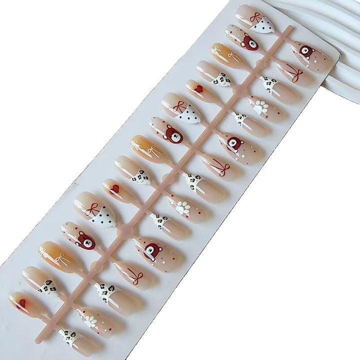 Artificial nails with animal and flower motifs Bowlift