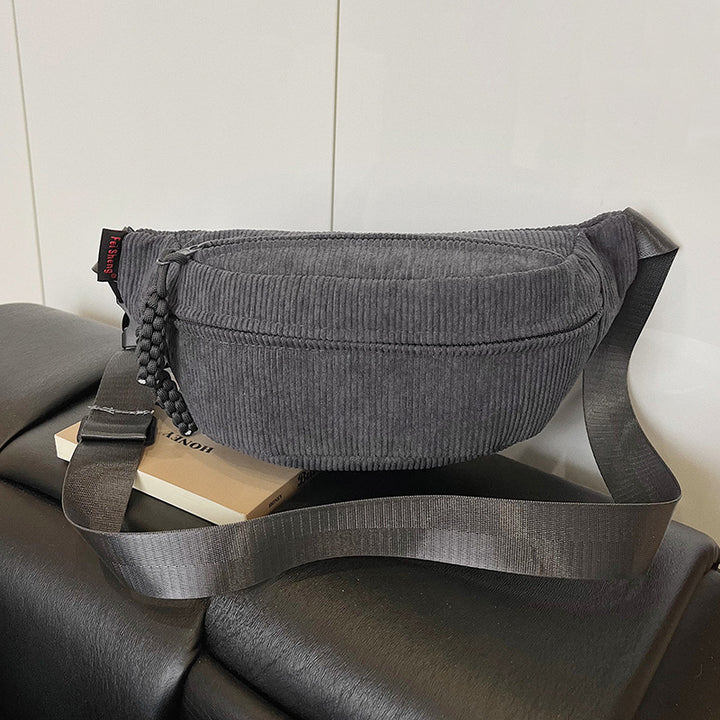 WoTrendy Corduroy Crossbody Bag Bowlift