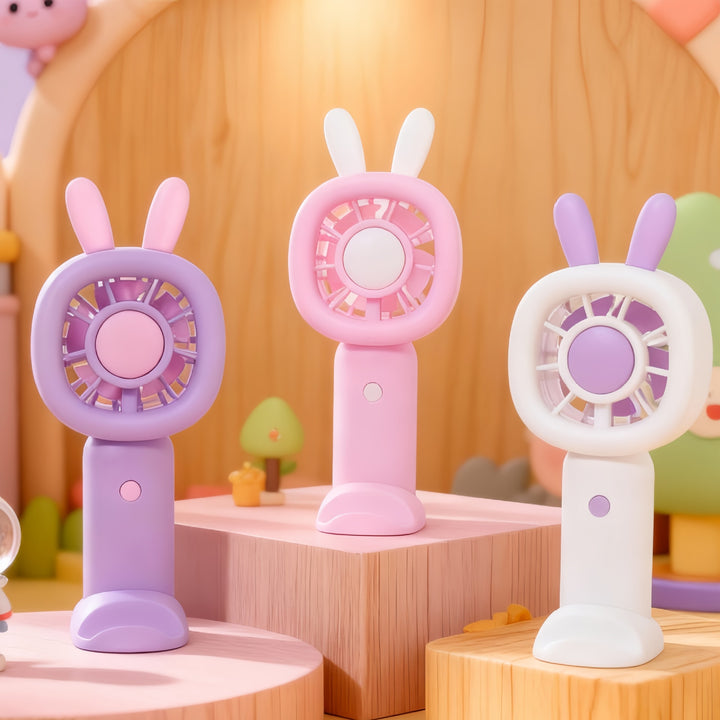 Women's Portable Mini Fan in Cute Bunny Design Bowlift