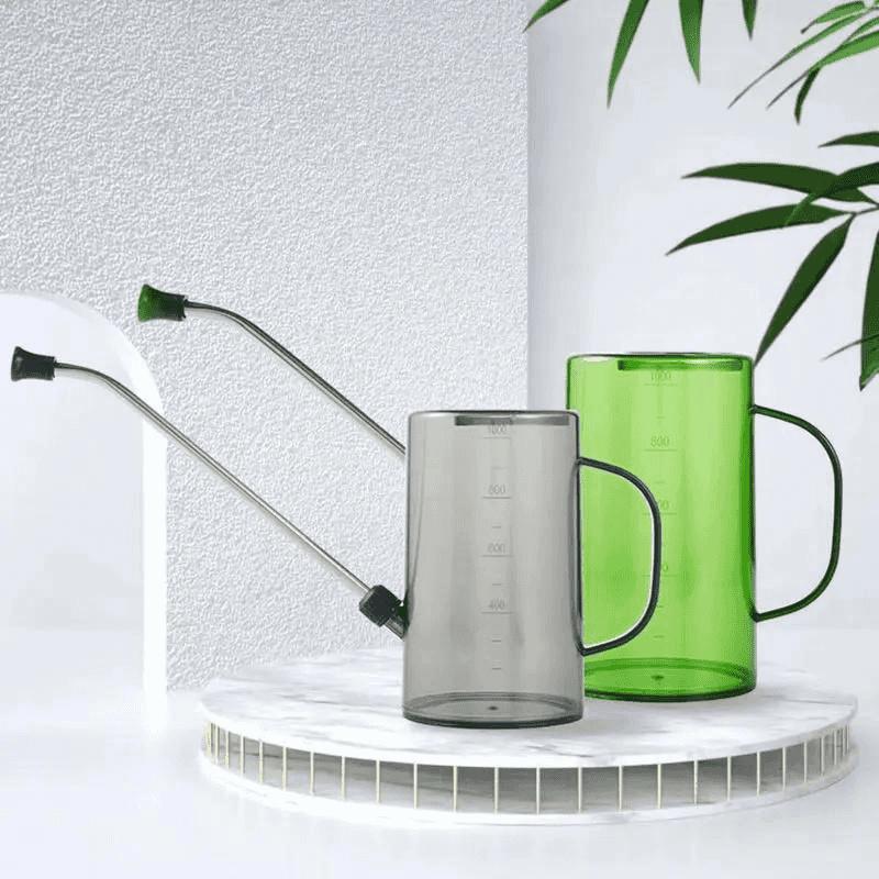 Transparent Measured Long-Spout Indoor Plant Watering Can with Gooseneck Bowlift
