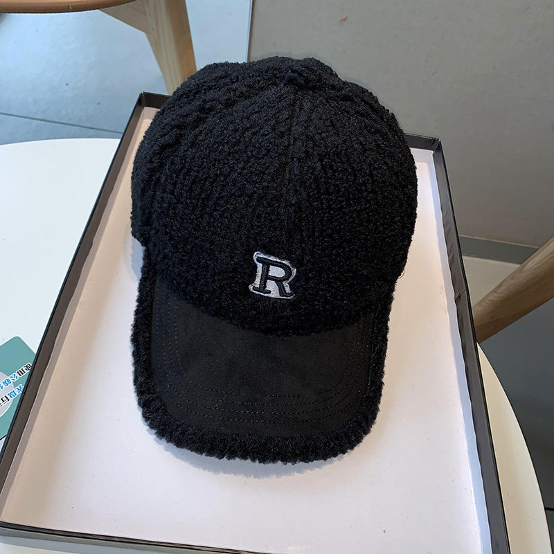 Women's Fuzzy Plush Baseball Cap Bowlift