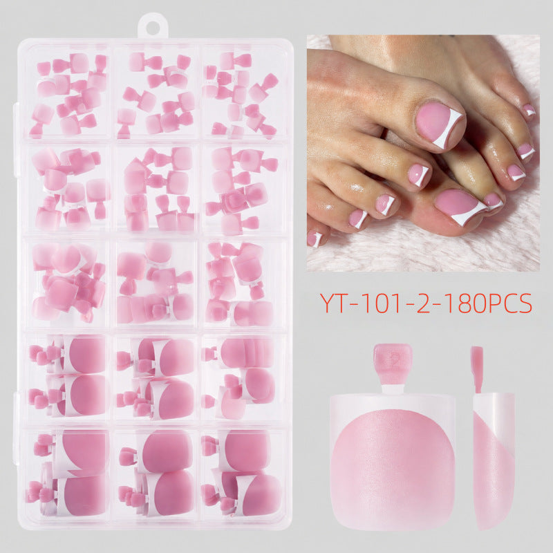 Artificial Nail Set with French Tips Bowlift
