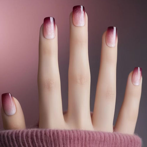 Ombre Press-On Nail Art Bowlift