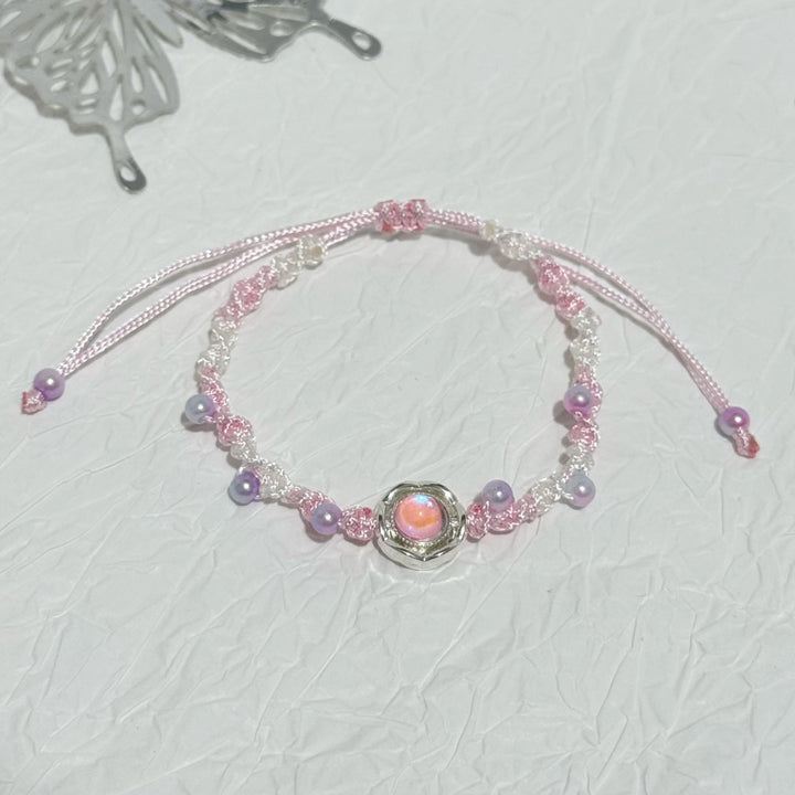 Adjustable Knot Bracelet with Gemstone Bowlift