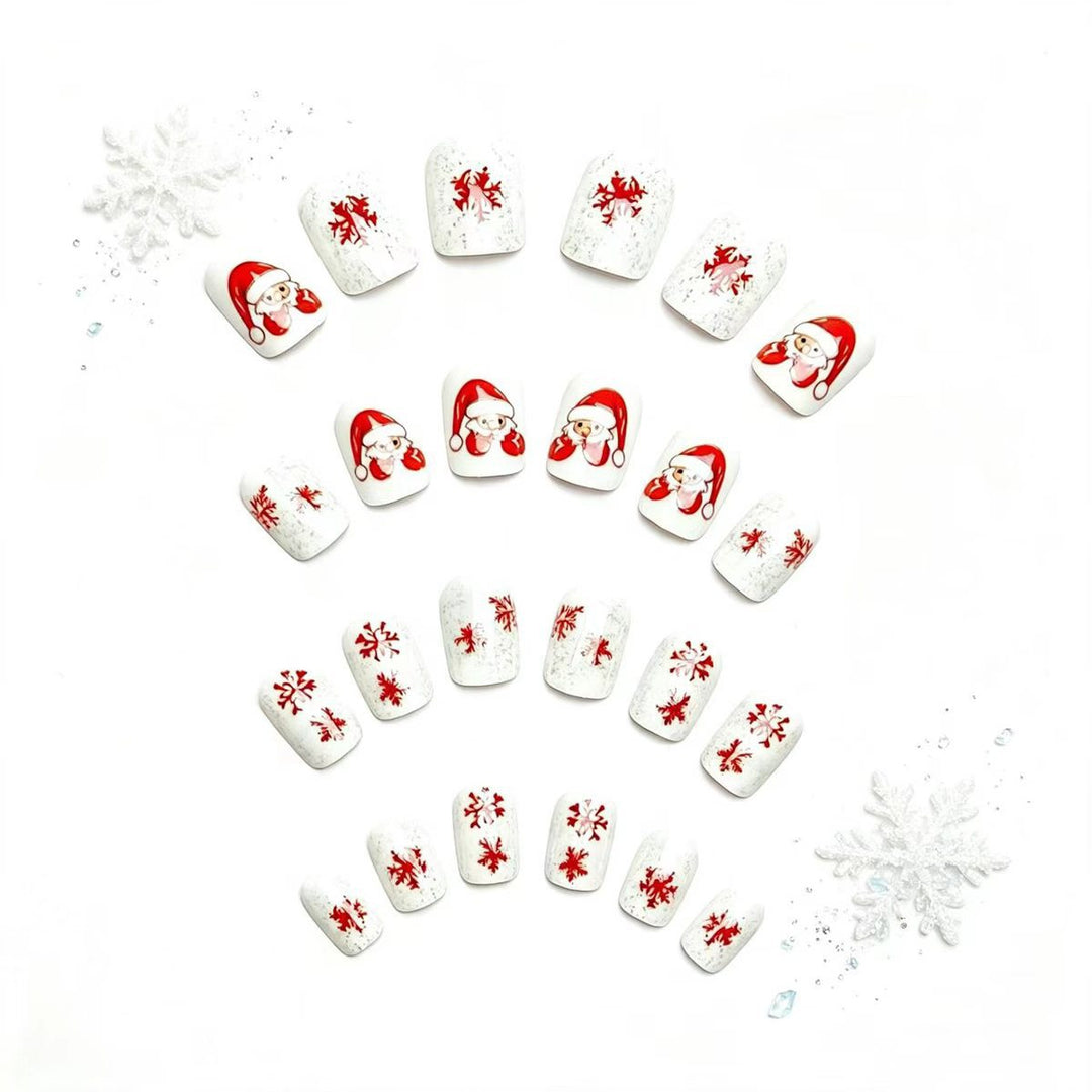 Artificial nails with festive Christmas design Bowlift