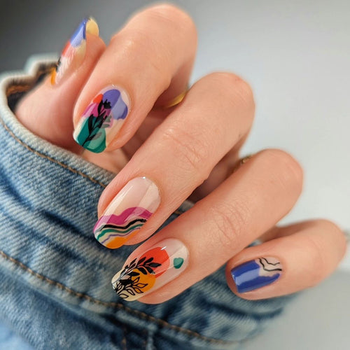 Artistic nail design with colorful accents Bowlift