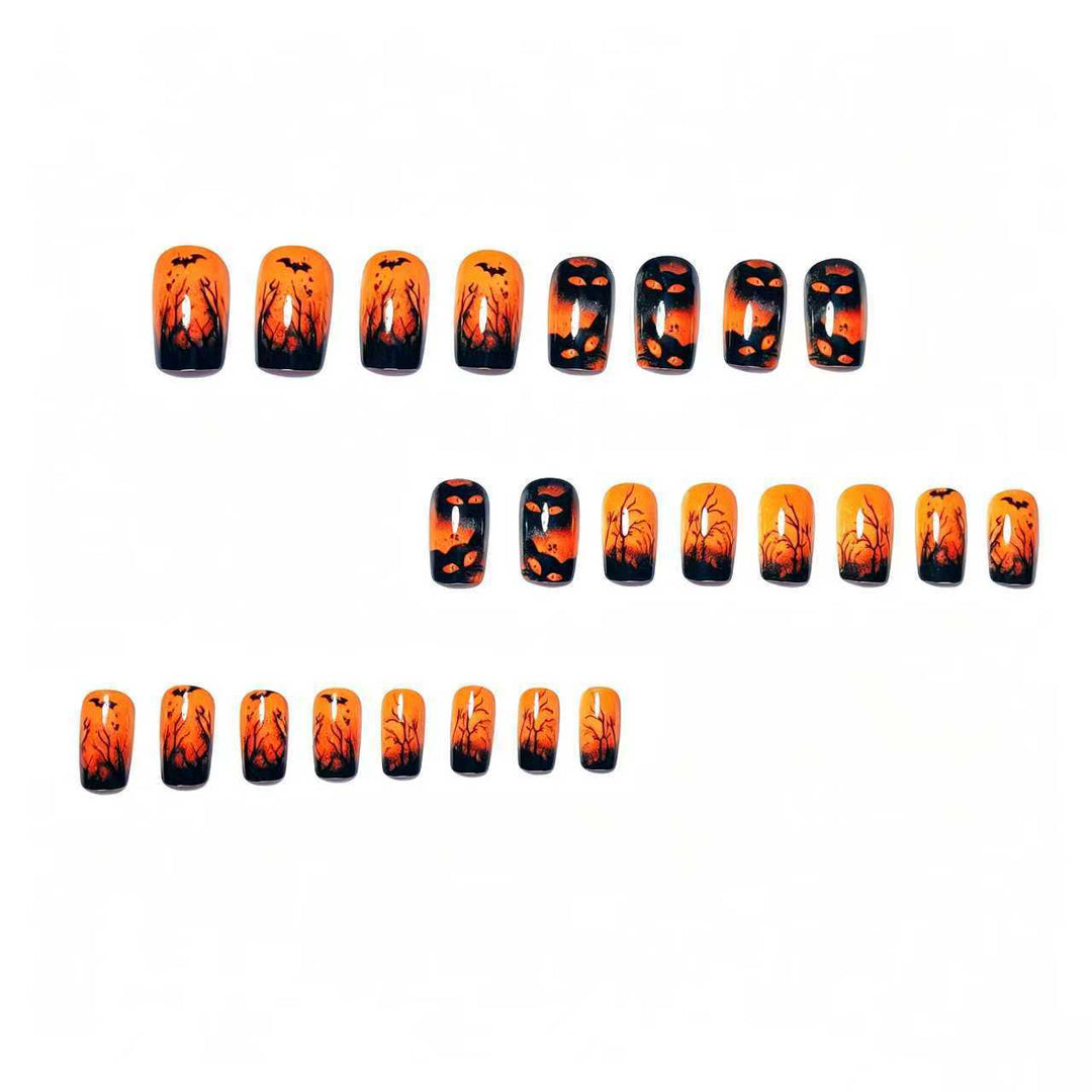 Creative artificial nails with spooky Halloween design Bowlift