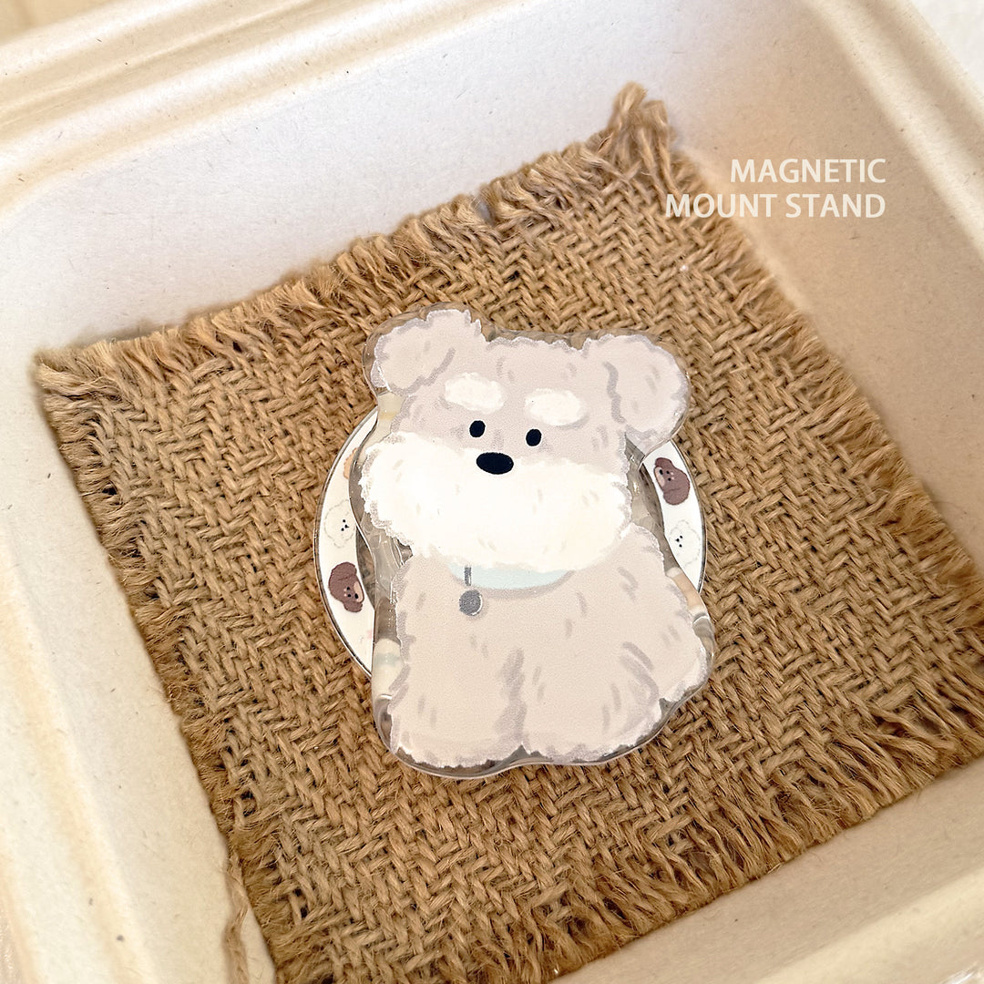 Magnetic smartphone holder in cute dog design Bowlift