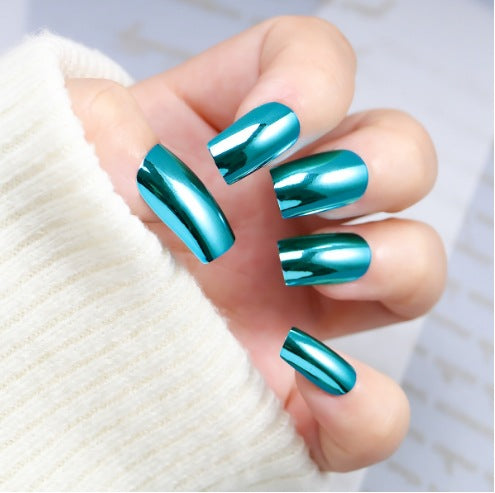 Glossy Metallic Press-On Nail Art Bowlift