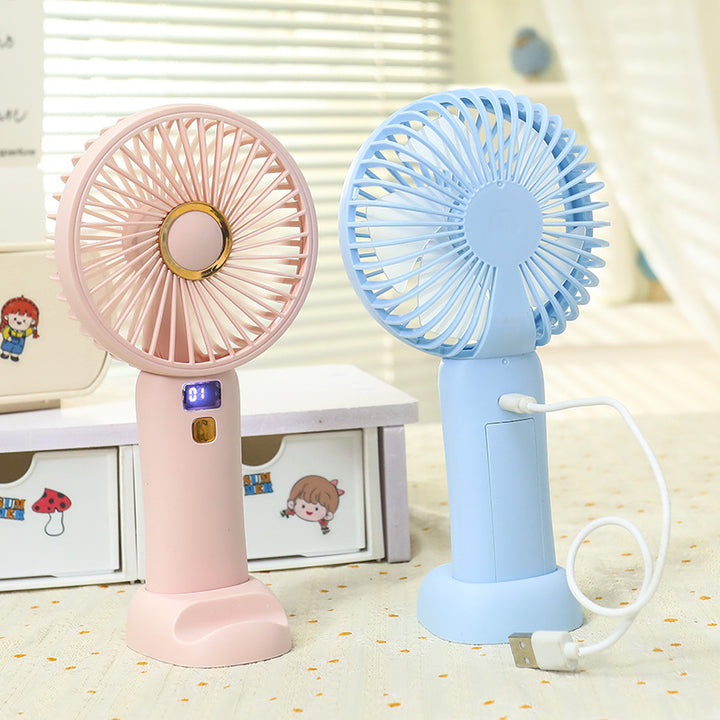 Women's Portable Table Fan with LED Temperature Display Bowlift