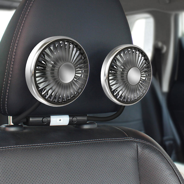 Flexible car fan with adjustable holder Bowlift