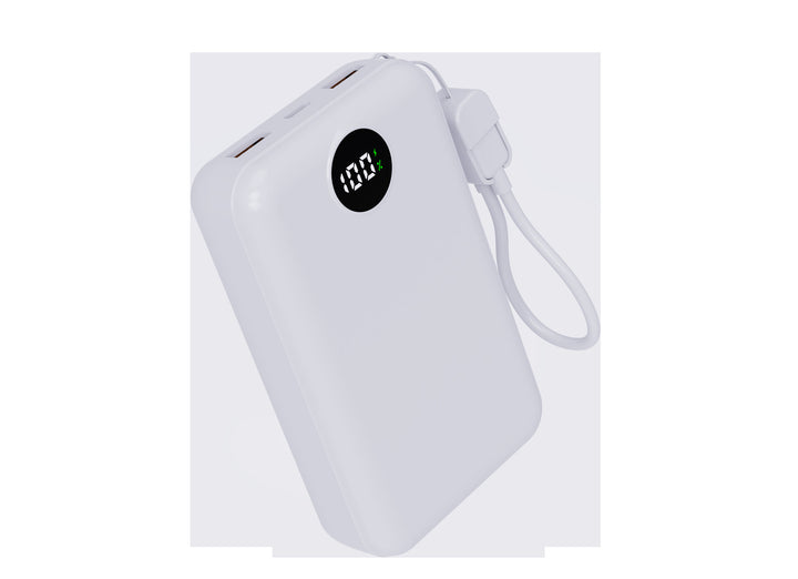 Portable power bank with integrated digital display and intelligent charging function Bowlift